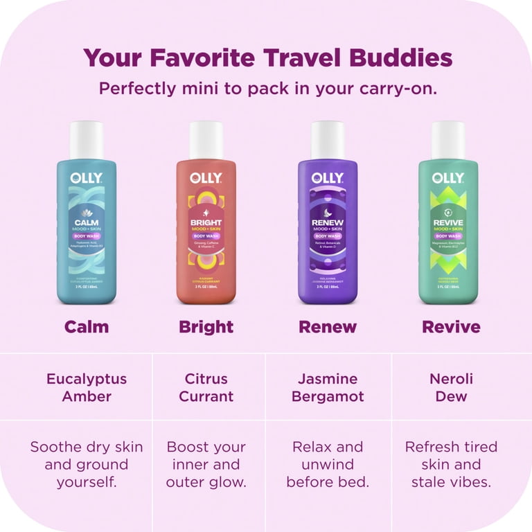OLLY Limited Edition Variety Pack Body Care Gift Set Mini Body