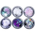 thumbnail image 2 of Art Glitter Gel Holográfico Copos De Nieve Decoración De Uñas,6 Caja Navidad Nail Lentejuelas Glitter Nail Serendint HA029848-00, 2 of 5