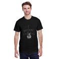 thumbnail image 2 of Men Vintage Rock Guitar USA Flag Graphic T-Shirt, "Rockin' In The USA" Crew Neck Poly Cotton Short Sleeve Patriotic Music Tee, 2 of 8