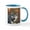 White/Blue Inside, variant on CafePress - Wolf 022 Mugs - 11 oz Ceramic Mug - Novelty Coffee Tea Cup