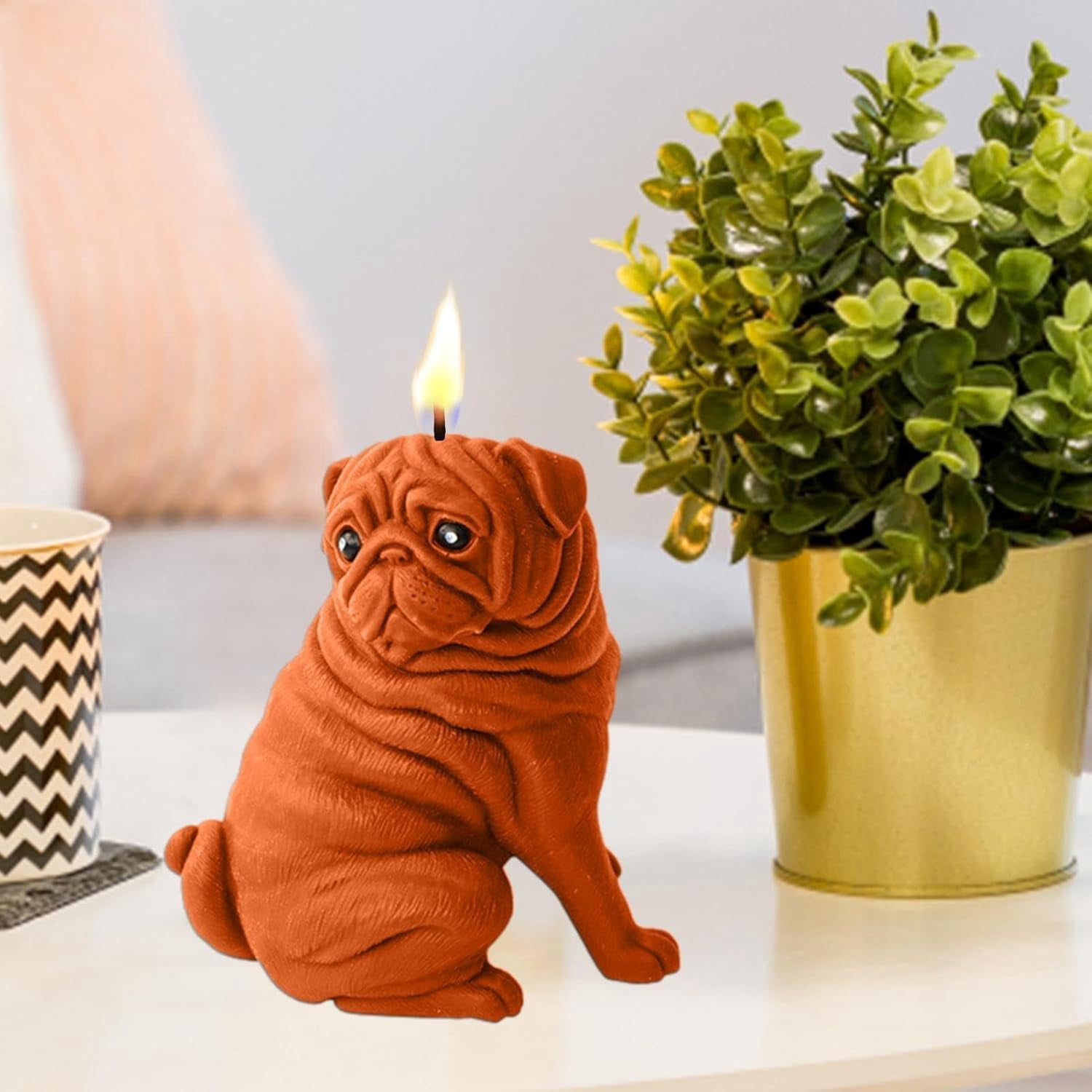 Silicone Candle Moulds, Dog Animal Candle Silicone Mold, Handmade Candle Making Mould, Reusable Silicone Mould for Aromatherapy Candle Epoxy Resin Fondant Cake Chocolate Candy Soap Craft