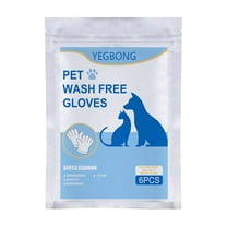 geerera 12Pcs Pet Cleaning Gloves, Disposable Massage Gloves for Cat & Dog Bathing, Grooming, Shedding Removal