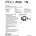 thumbnail image 6 of 36"OD x 15 3/8"ID x 1"P Florin Architectural Grade PVC Pierced Ceiling Medallion, Antiqued Pale Gold, 6 of 6