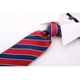 thumbnail image 4 of Mens College Repp Striped Neckties Ties | Navy Blue & Red Necktie by Scott Allan Collection, 4 of 5