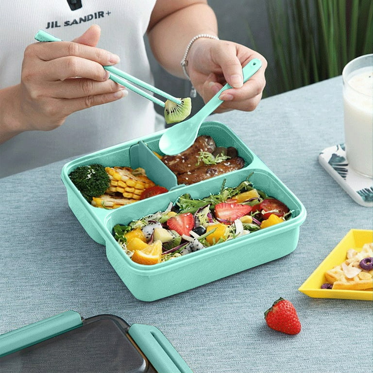 Tiitstoy Lunch Box Kids,Bento Box Adult Lunch Box,Lunch Containers for Adults/Kids/Toddler,1100ML-2 Compartment Bento Lunch Box,Built-In Reusable