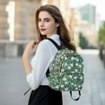 thumbnail image 6 of FORMRS Mini Backpack Purse for Women Quilted Travel Daypack Casual Shoulder Bag, Small White Flowers, 6 of 7