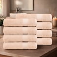 thumbnail image 2 of Ample Decor Hand Towels 100% Cotton for Bathroom 18X28inch -8pcs Beige, 2 of 6