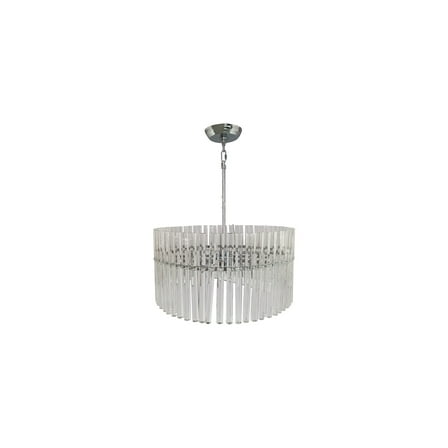 Modern 4-Light Chandelier, Chrome Finish, Luxury Lighting for Dining Room, Living Room
