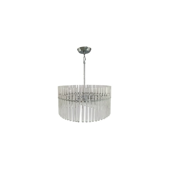 Modern 4-Light Chandelier, Chrome Finish, Luxury Lighting for Dining Room, Living Room