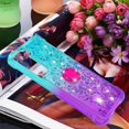 thumbnail image 6 of Clear Case for Samsung Galaxy S23 with Kickstand for Girls Women, Liquid Glitter Sparkle Bling Cute Case Gradient Quicksand Cover for Samsung Galaxy S23 JB Bluish Violet, 6 of 14