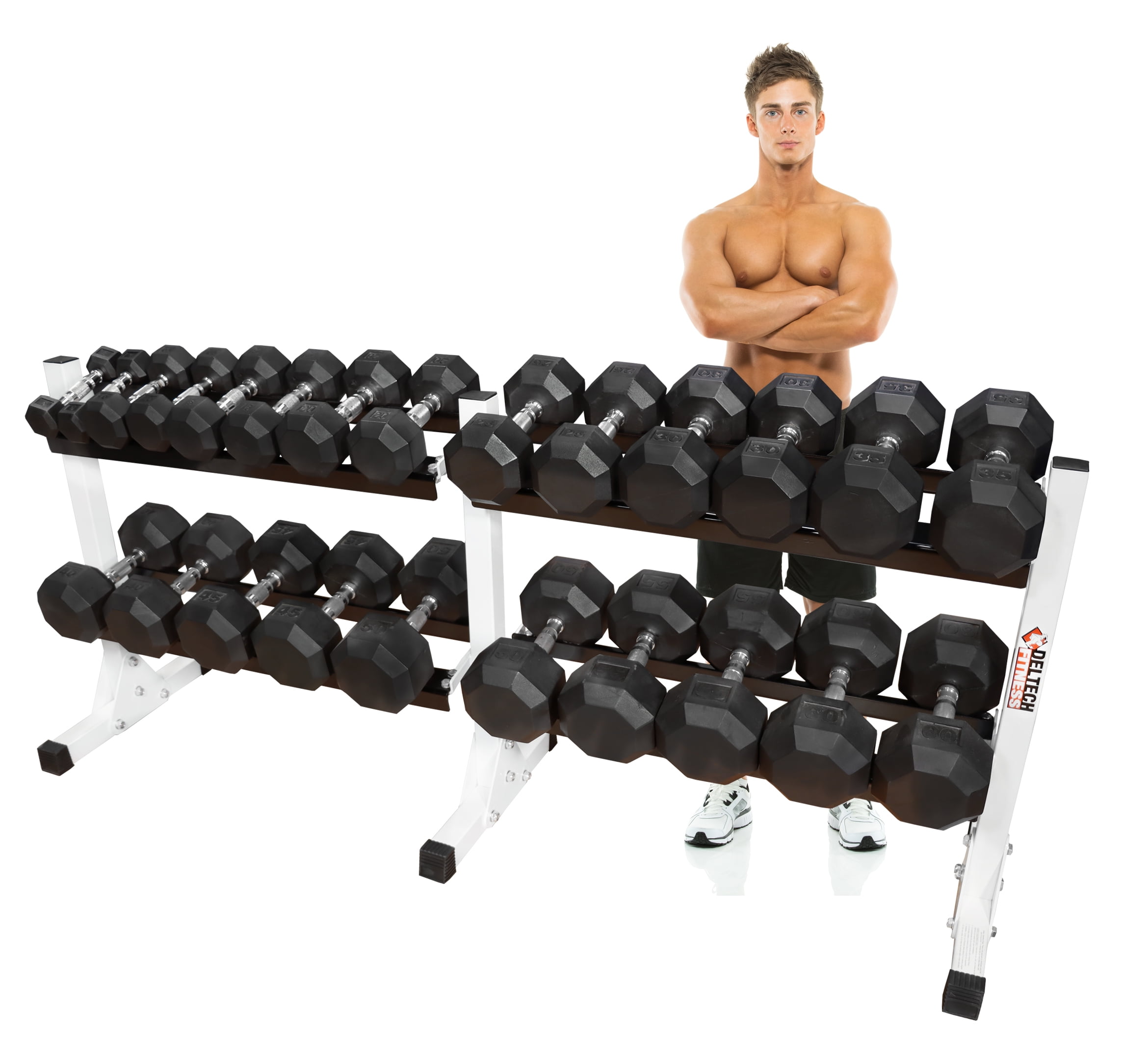Deltech Fitness 6 Foot Two Tier Hex Dumbbell Rack Walmart deltech-fitness-6-foot-two-tier-hex-dumbbell-rack-walmart