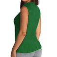 thumbnail image 4 of cfhntfmh Tank Tops for Women Textured Mock Neck T-Shirts Lounge Solid Color Slim Sleeveless Tunic Clothes, 4 of 5