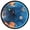 Geometric Galaxy, variant on Dailycode Night Light Wall Clock Glow in The Dark 12 inch Battery Operated Silent Luminous Clocks, Ship on Sea with Sunset
