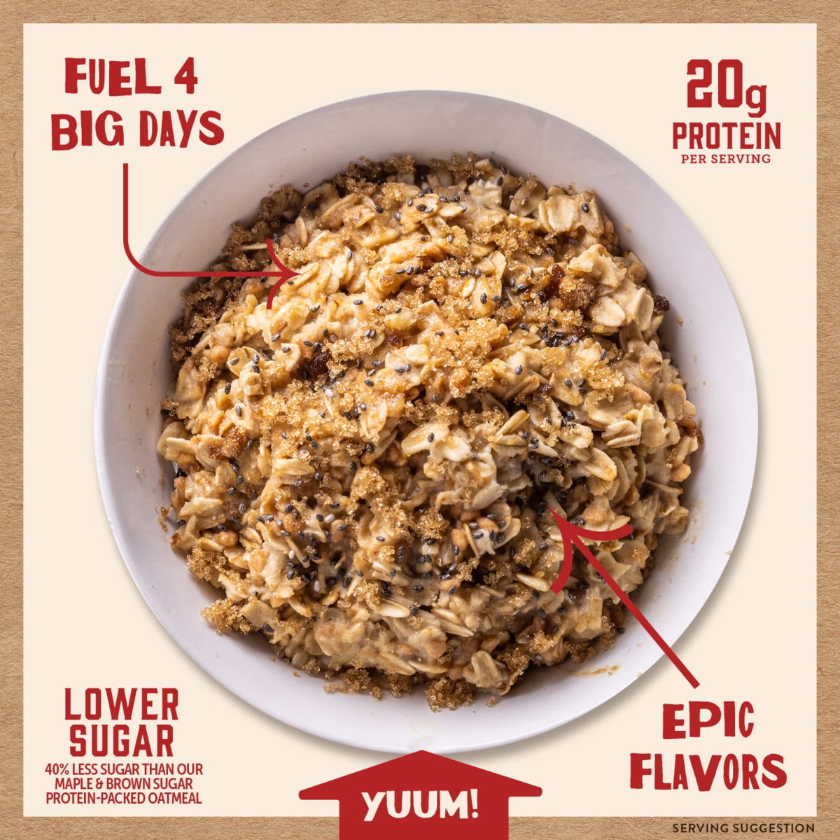 (2 pack) Kodiak Peak Protein-Packed Maple Brown Sugar Instant Oatmeal Packets, 2.65 oz (4 Count)