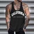 thumbnail image 3 of PEASKJP Mens Workout Tank Tops Men's Color Block Round Neck Sleeveless Regular Fitted Basic Tank Tops Vest (Black,5XL), 3 of 4