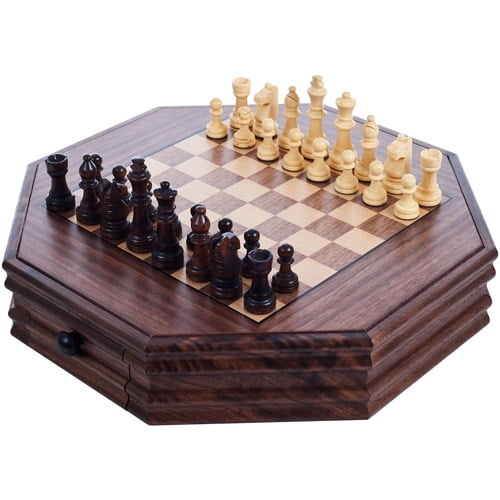 Trademark Games Octagonal Chess and Checkers Set