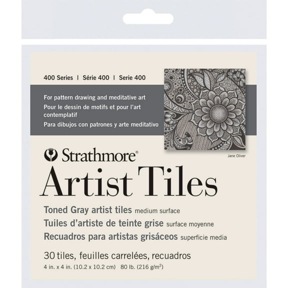 Strathmore Artist Tiles, 4 in x 4 in, Toned Gray