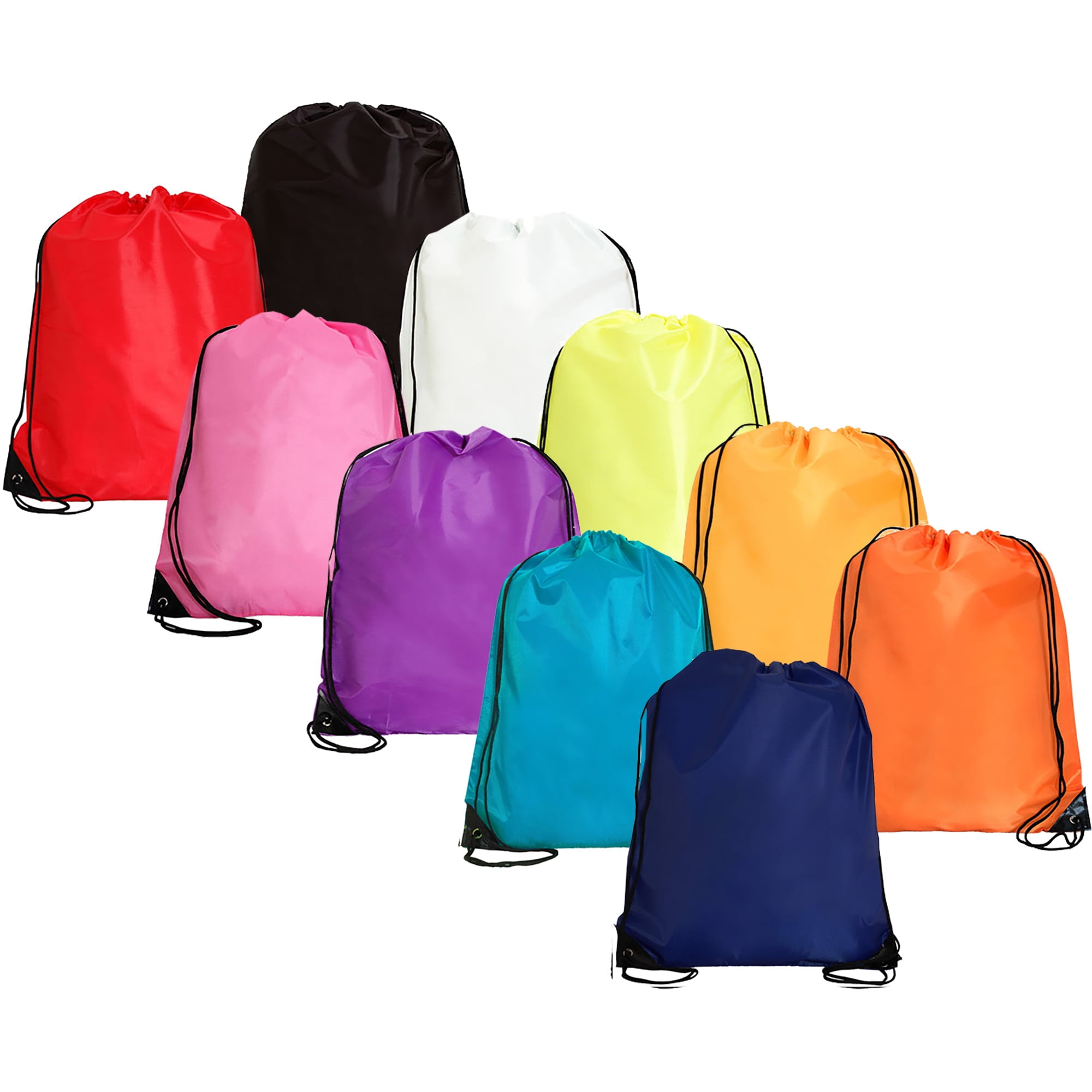 Threadart Drawstring Backpacks Pack of 10 Variety Sports Cinch