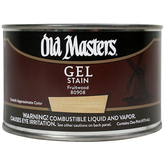 12-Pack of 1 pt Old Masters 80908 Old Masters Fruitwood Oil-Based Gel Stain