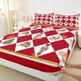 thumbnail image 3 of Homewish Dreamy Fairy Princess Queen Sheet Sets for Teen, Red Buffalo Checkered Flat Sheet, Retro Nutcracker Guard Queen Fitted Sheet, Super Cozy Room Decor, 4 Pieces, 3 of 7