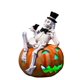 thumbnail image 1 of Adornos de linterna que brillan intensamente con luz de calavera de calabaza de Halloween para decoración de fiestas manualidades 1 pieza naranja, kaili Sencillez, 1 of 5