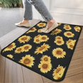 thumbnail image 4 of Black Yellow Sunflower Pattern Door Rugs,Washable Non Slip Door Mats Indoor,Decorative Door Mats,Entry Mat Indoor for Entrance,Bedroom,Kitchen,Bathroom,30"x17", 4 of 6