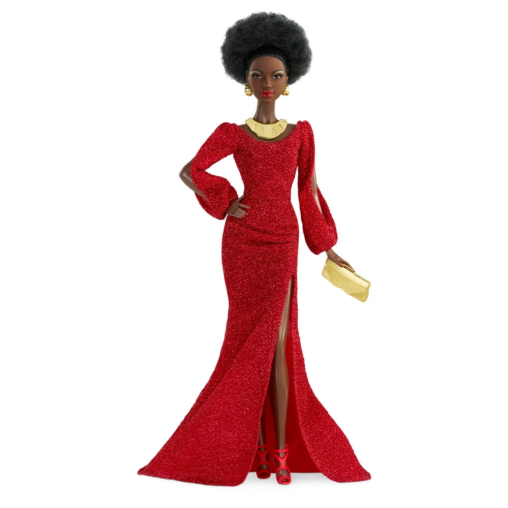 Barbie Signature 40th Anniversary First Black Barbie Doll in Red Gown