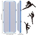 thumbnail image 2 of iMeshbean 3.3ft*10ft*4in Inflatable Gymnastics Cheerleading Tumbling Mat Air Track Home Floor Mats with 500W Electric Pump, Gray+Blue, 2 of 5