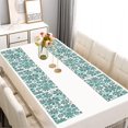 thumbnail image 2 of Teal Daisy Flower Pattern Summer Placemats Table Placemats Set Of 6-Linen Kitchen Washable Placemats Table Mats 11.8"x17.7" Non-Slip Heat Resistant, 2 of 5