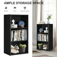thumbnail image 5 of Topbuy 3-Tier Storage Cabinet Multi-functional Display Open shelf Bookcase MDF Black, 5 of 7