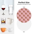 thumbnail image 6 of Lsque Heart Capybara Pattern 4" Drink Coasters Set of 4, PVC Leather Absorbent Coasters, Table Coaster Set Decorative Coffee Cup Coasters Housewarming Gift -Round Shape, 6 of 6