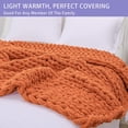 thumbnail image 2 of ZXNYH Chunky Knit Blanket Throw 51"x63", 100% Hand Knitted Chenille Throw Blanket, Big Soft Thick Yarn Cable Knit Blanket, Large Rope Knot Crochet Throw Blankets for Couch Bed Sofa (Beige), 2 of 7