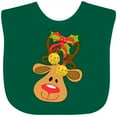 thumbnail image 3 of Inktastic Cute Christmas Reindeer with Bells Boys or Girls Baby Bib, 3 of 4