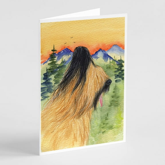 Briard Greeting Cards and Envelopes Pack of 8