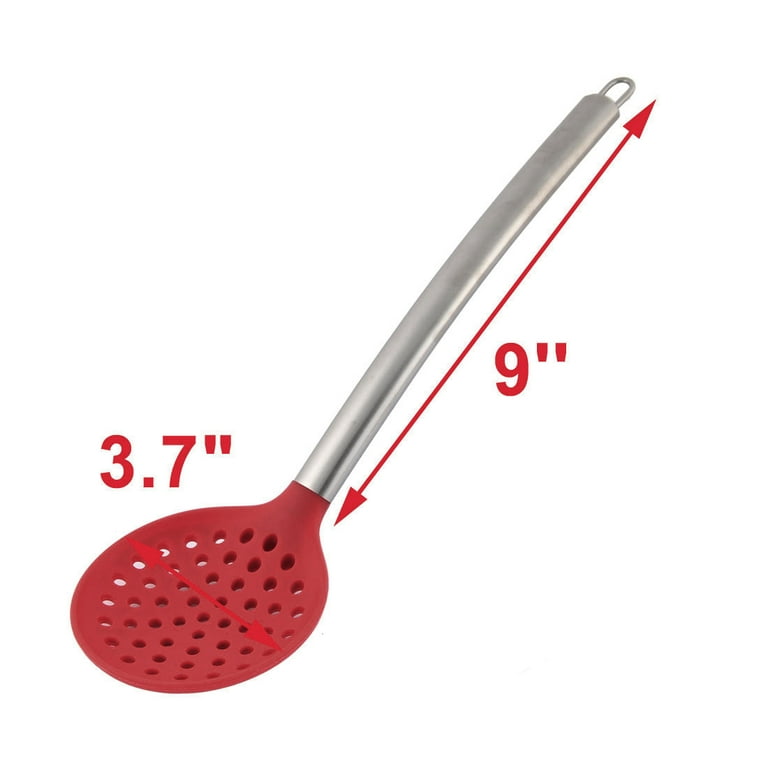 Silicone ladle 2024 with metal handle