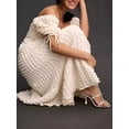 thumbnail image 5 of Women's Textured Sweetheart Neck Short Sleeve Dress with Smocked Bodice and Tied Waist 80% Polyester 20% Cotton, 5 of 18