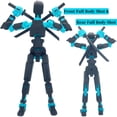 thumbnail image 2 of T13 Titan 13 3D Printed Action Figure Set, Pre-Assembled Robot with Movable Dog & Interchangeable Weapons (Blue), 2 of 6