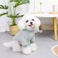thumbnail image 4 of Ropa para perros Ropa suave para mascotas Camisa de lana Suéter de punto cálido de invierno para mascotas pequeñas y medianas Verde, 4 of 6