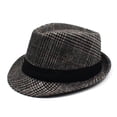 thumbnail image 5 of SikaFu New Models Of Polyester Cotton Striped Grid Hats, Fashion Curled Small Eaves Shade Hat Jazz Hat Men's Casual Hat, 5 of 5