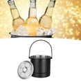 thumbnail image 4 of Cubo de Hielo, Enfriador de Vino de Acero Cónsas inoxidables, Cubo Enfriador de Vino, Cubo de Hielo para CON PlacA de Filtro para Fiestas, Restaurante Y Bar, 4 of 7