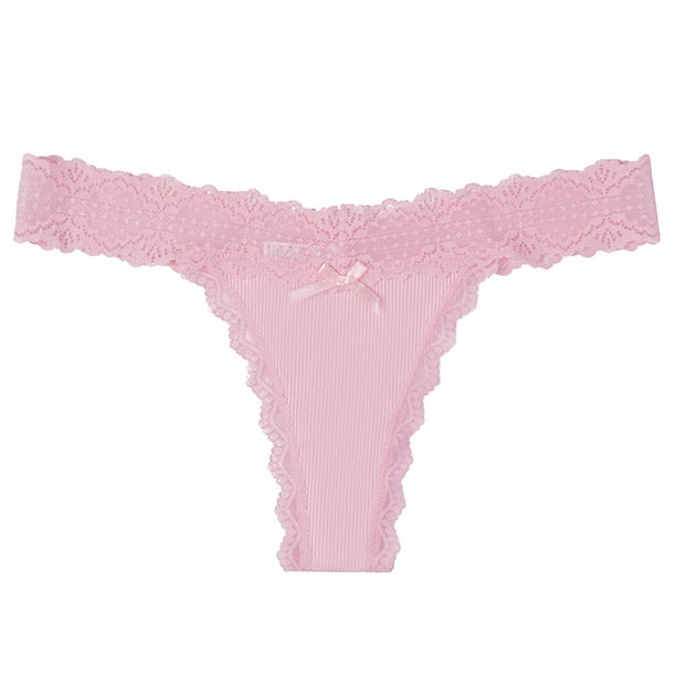 nsendm Female Underpants Adult Sexy Basics Underwear Women Cotton Womens Sexy  Underwear Lace Thongs for Womens Sexy Lace Women Panties plus Size(Pink, M)  
