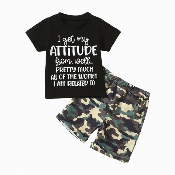 UAYOTSE Little Boy Baby Boy Summer Outfit Set 12M-18M 2T-3T 2-Piece Soft Tee & Shorts Casual Wear Toddler Boys Playwear Clothing Set,Sizes 12-18 Months
