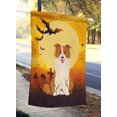 thumbnail image 2 of Carolines Treasures BB4385CHF Halloween Border Collie Drapeau Rouge et Blanc Toile Format Maison, 2 of 4