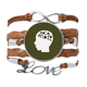 thumbnail image 1 of El cerebro crea combinaciones de letras Pulsera de cuero Negro trenzado pulsera de cuerda de amor Unbranded M, 1 of 3
