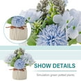 thumbnail image 3 of Flores artificiales en maceta, flores de hortensias, con jarrón de cerámica, como las reales., 3 of 5