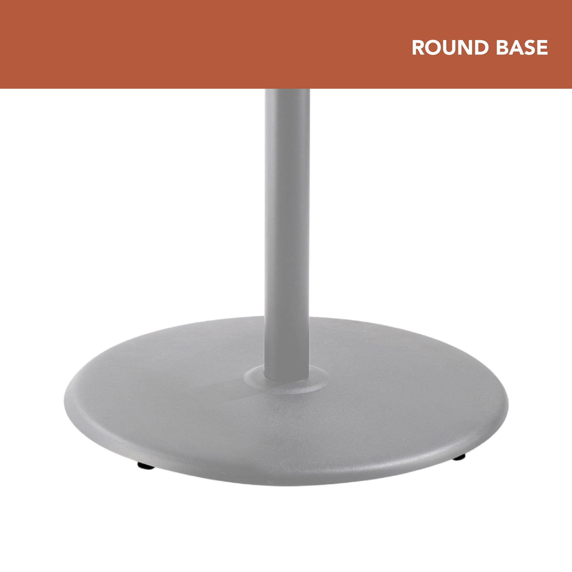Hampden Furnishings Bennet Collection Steel Frame 36" Square Top, Round Base, 36" Height, Cafe Table Grey Frame/Grey Nebula Top