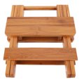 thumbnail image 3 of Foldable Solid Wood Kids Square Stool Portable Household Furniture, 3 of 7