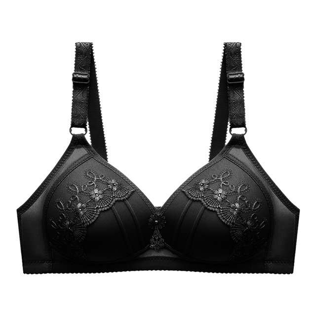 Gibobby Sujetador deportivo de reunión de talla grande para mujer, cómodo y Sexy, de camiseta sin mangas para y edad avanzada Brasier para mujer(Negro,36)