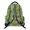 thumbnail image 2 of FKELYI Green Soccer Goal Print Kids Backpack for Elementary Student 17 Inch Schoolbag Primary School Bookbag Casual Daypack Travel Rucksack with Multi-Pockets for Boys Girls, 2 of 7