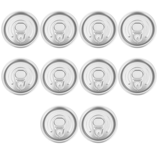10 tapas protectoras para latas de refresco, de aluminio, de boca ancha, para cerveza, refrescos y bebidas, color plateado